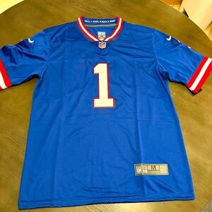 New York Giants Stitched Malik Nabers Men's Home Alternative Jersey